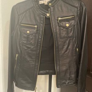 Boston Proper Black Leather Jacket Size XS